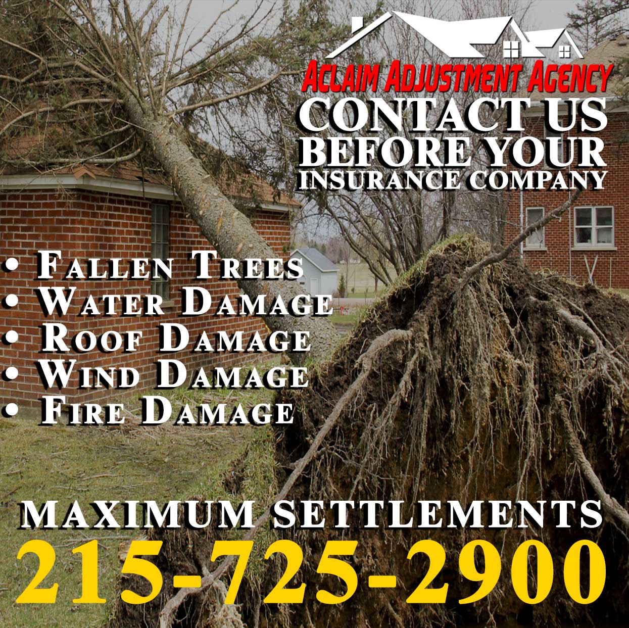 Public Claims Adjusters Mt Airy 19119 Germantown 19144 Chestnut Hill 19118 West & East Oak Lane 19126 Logan 19141 Olney 19120 Roxborough 19128